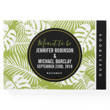 Grönt Handflatan Löv Rainforest Mönster Bröllop