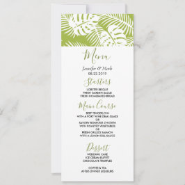 Grönt Handflatan Löv Rainforest Mönster Inbjudningar