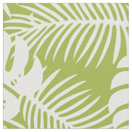 Grönt Handflatan Löv Rainforest Mönster Tyg