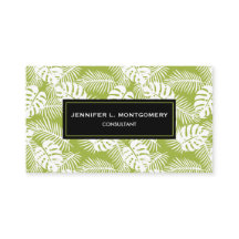 Grönt Handflatan Löv Rainforest Mönster