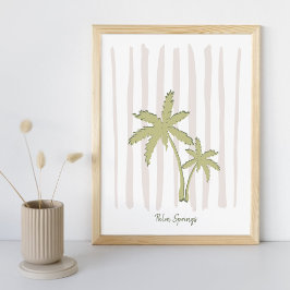 Grönt Handflatan Pair på Beige Rand Poster