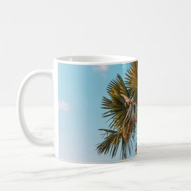 Grönt handflatan träd kaffemugg (Vänster)