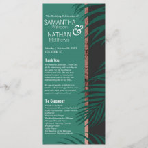 Grönt Handflatan Träd Löv Svarta Ro Guld Bröllop v