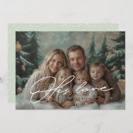 Grönt Hans Kärlek-julkort Inbjudningar