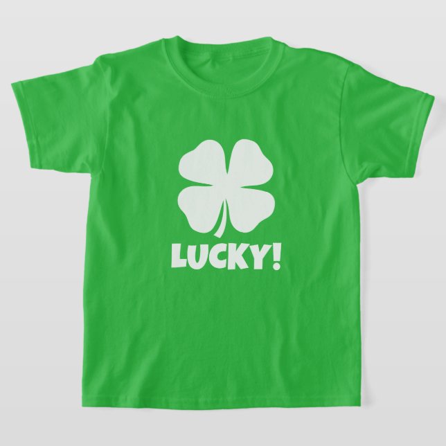 Grönt har tur som klöver St patricks day tshirt fö T Shirt (Laydown)