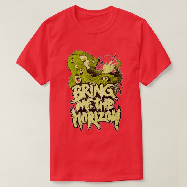 grönt hårflicka t shirt (Design framsida)
