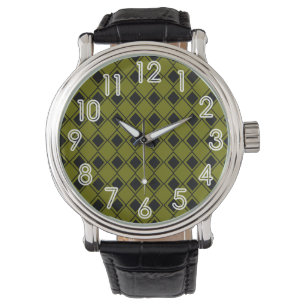 Grönt Harlequin Armbandsur