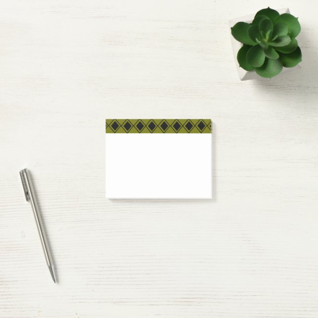 Grönt Harlequin Post-it Block (Kontor)