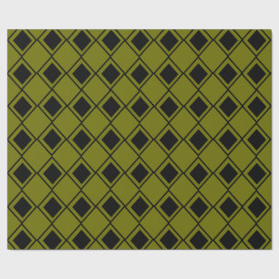 Grönt Harlequin Presentpapper