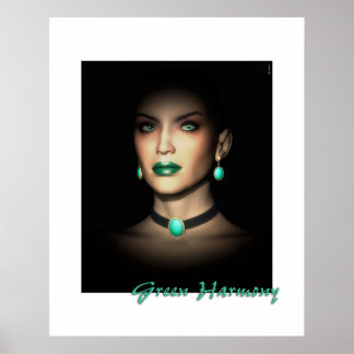 Grönt Harmony Poster