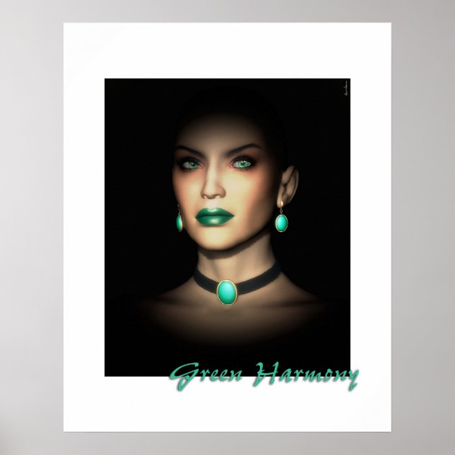 Grönt Harmony Poster (Framsidan)