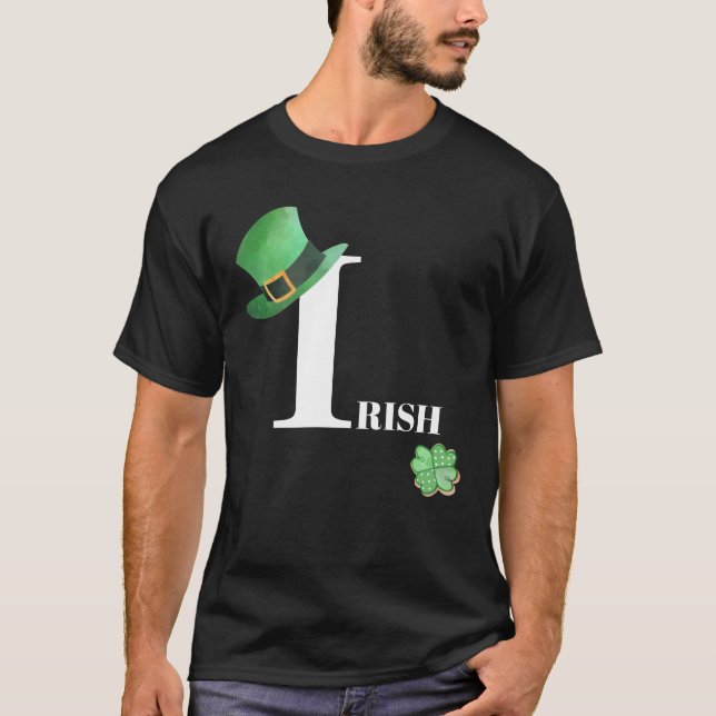 *~* Grönt Hat IRISH IRLAND Leprechaun T-Shirt (Framsida)