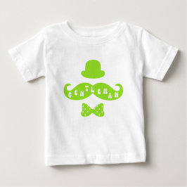 Grönt Hat Mustache Avslappnad Pojke T-Shirt