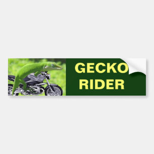 Grönt Hawaiian Gecko Rider Bildekal