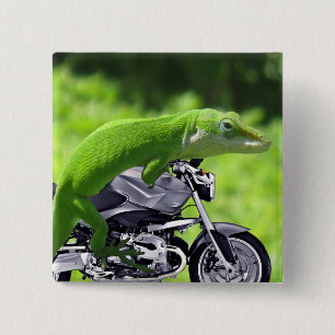 Grönt Hawaiian Gecko Rider Knapp
