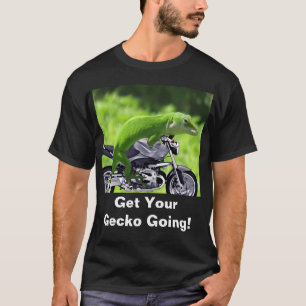 Grönt Hawaiian Gecko Rider Mörk T-Shirt