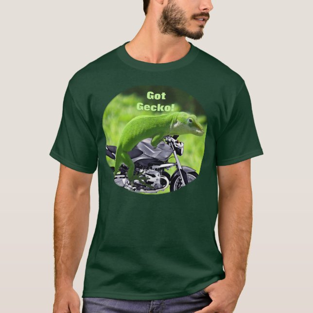 Grönt Hawaiian Gecko Rider Tee (Framsida)