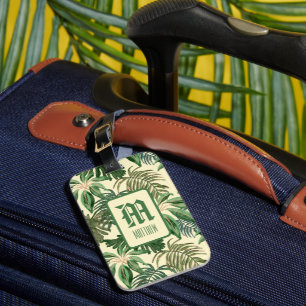 Grönt Hawaiian Masculine Bagagebricka