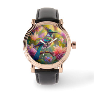 Grönt Headed Jay Fantasy Bird Armbandsur