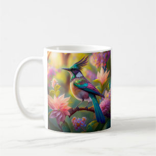 Grönt Headed Jay Fantasy Bird Kaffemugg