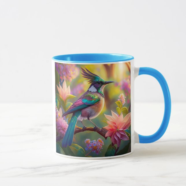 Grönt Headed Jay Fantasy Bird Mugg (Höger)