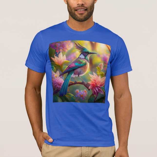 Grönt Headed Jay Fantasy Bird T Shirt (Framsida)