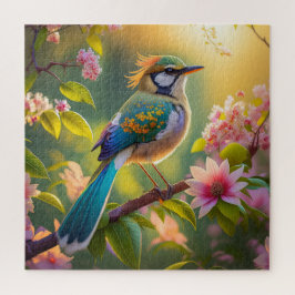 Grönt Headed Teal Winged Fantasy Bird Pussel