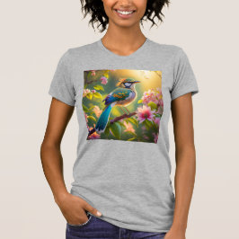 Grönt Headed Teal Winged Fantasy Bird T Shirt