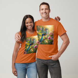 Grönt Headed Teal Winged Fantasy Bird T Shirt