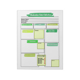 Grönt Healthcare Student Medicine Template Anteckningsblock