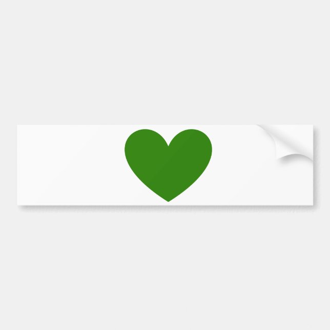 Grönt Heart Bildekal (Framsidan)