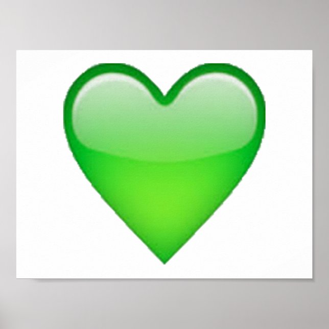 Grönt Heart - Emoji Poster (Framsidan)
