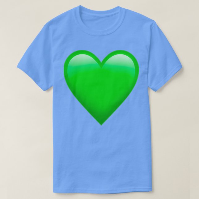 Grönt Heart Emoji T Shirt (Design framsida)