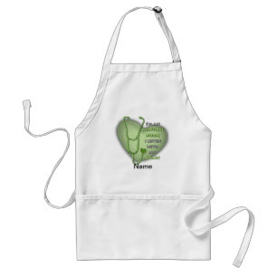 Grönt Heart Luft Force Nurse Förkläde