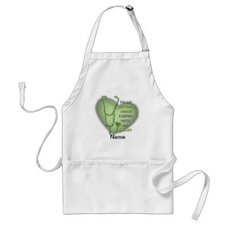 Grönt Heart Luft Force Nurse Förkläde