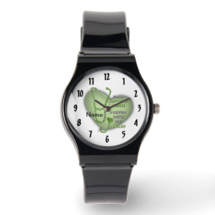 Grönt Heart Midfru Sjuksköterska Armbandsur
