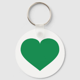 Grönt Heart Nyckelring