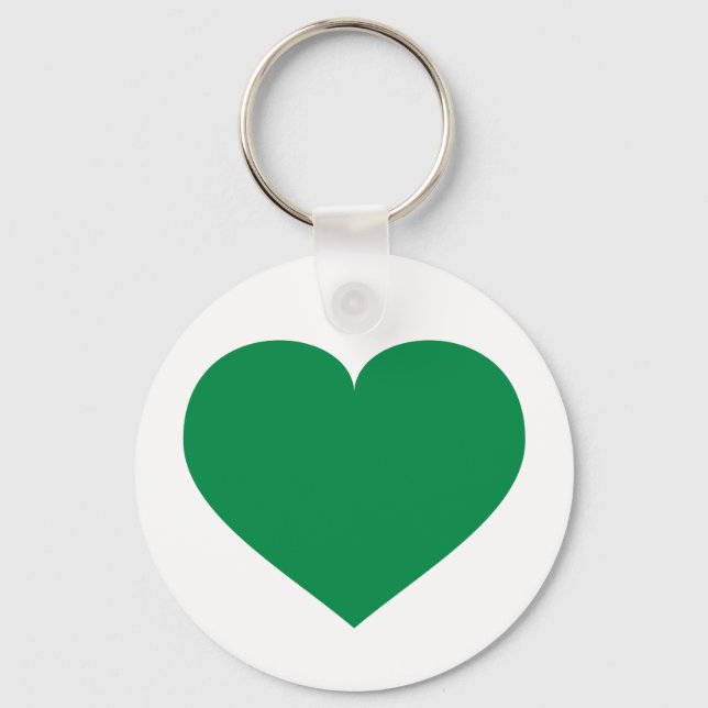 Grönt Heart Nyckelring (Framsida)