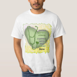 Grönt Heart ObGyn Nurse T Shirt