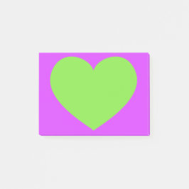 Grönt Heart Post-it Block