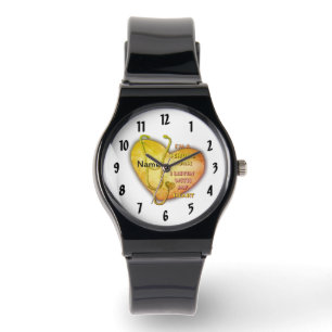 Grönt Heart School Nurse watch Armbandsur