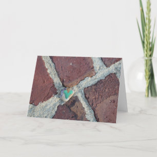 Grönt Heart Sten på Pella, Iowa Brick Kort