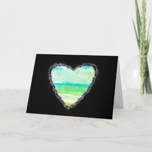 Grönt Heart Valentine Kärlek Romantik Card Helgkort