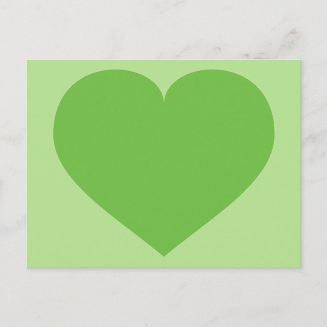 Grönt Heart Vykort (Framsida)