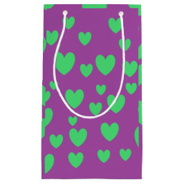 Grönt Hearts Gift Bag