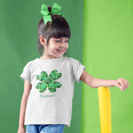 Grönt Hearts Shamrock St. Patrick's Anpassade T Shirt