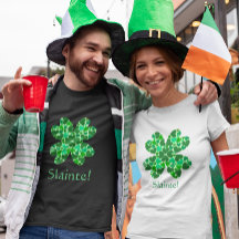 Grönt Hearts Shamrock St. Patrick's Anpassade