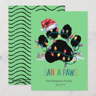 Grönt Helgdag Santa Tass God jul Önskemål Julkort