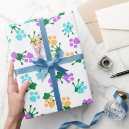 Grönt Helgdagar för jultryck och tass Presentpapper