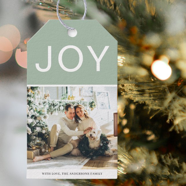 Grönt Helgdagars GJP-fotfoto Presentetikett (Skapare uppladdad)